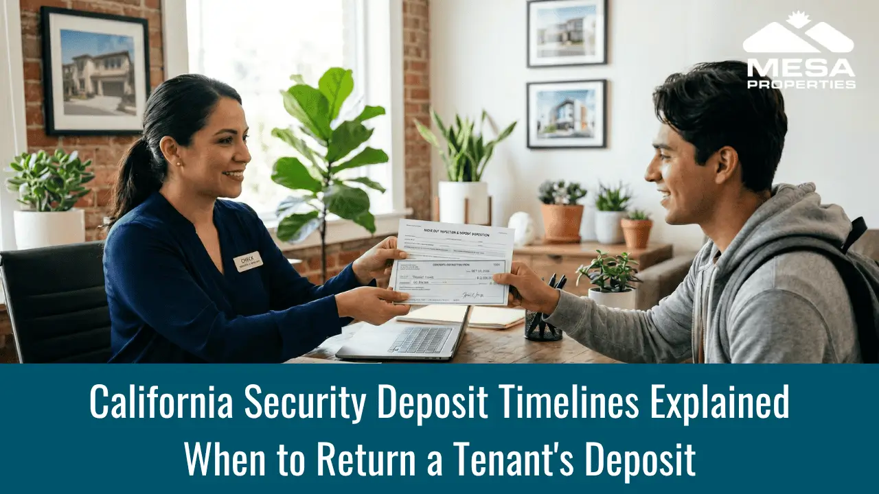 California Security Deposit Timelines Explained: When to Return a Tenant's Deposit